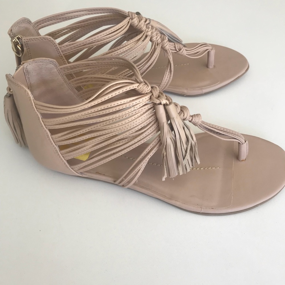 Dolce Vita Leather Fringe Sandals
